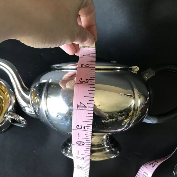 Victorian Plate Silver Plated Melon Tea Set - Picture 7 of 12